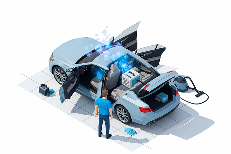 Озонирование автомобилей и автобусов