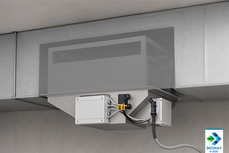 Монтаж увлажнителя в существующий вентиляционный канал