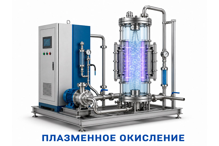 Плазменное окисление для очистки сложных загрязнителей AOP